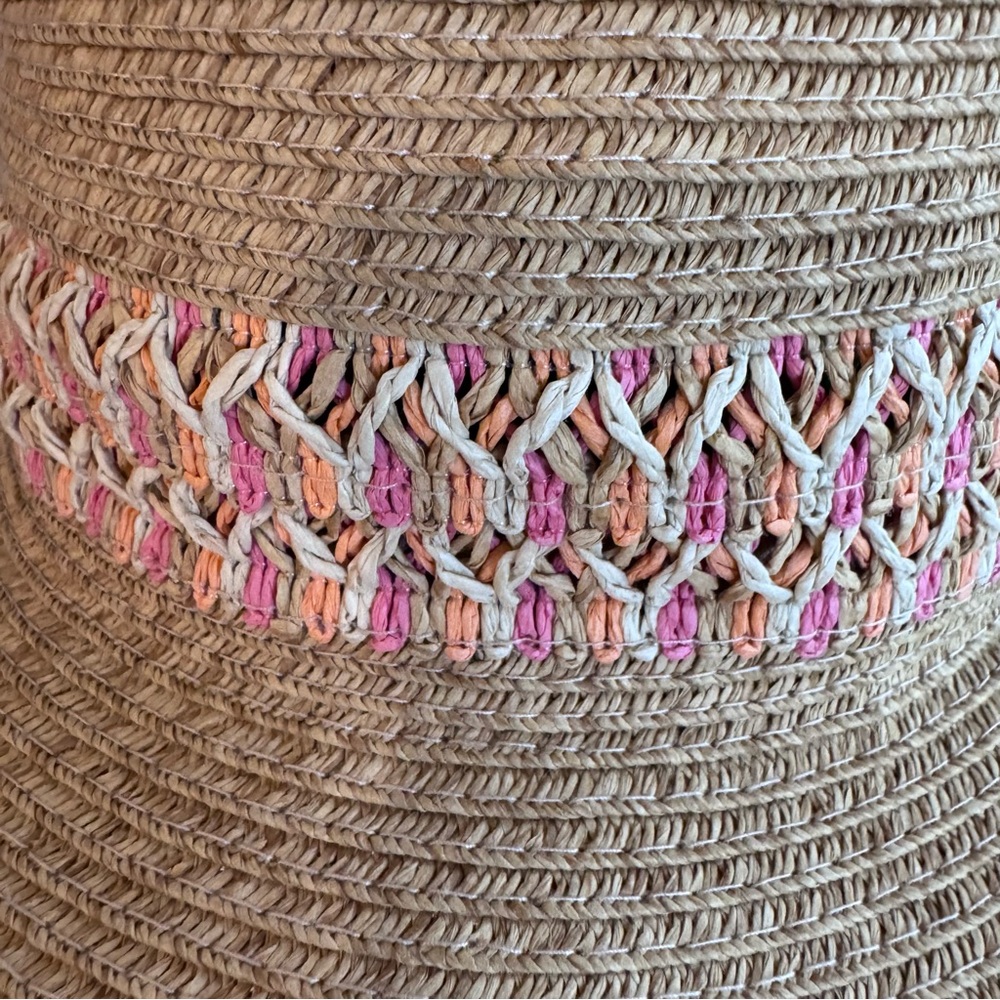 August Hat Company Wide Brimmed Paper Straw Floppy Sun Hat OSFM - Picture 5 of 7